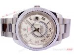 Rolex Sky Dweller Watch 42mm SS Cream Face w/ Working Time Zone